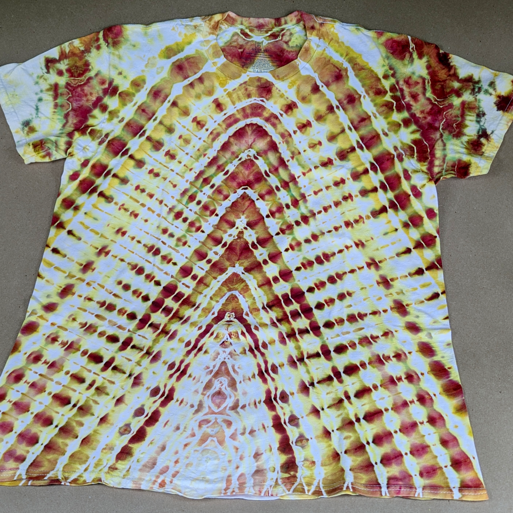 M - Pleated and Tied Ice Dye